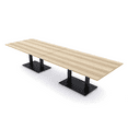 thumbnail image 1 of 12 Person Rectangular Powered Modular Conference Table Metal Bases, 1 of 5