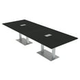 thumbnail image 1 of 12 Person Rectangular Powered Modular Conference Table Metal Bases, 1 of 7