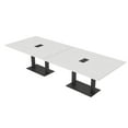 thumbnail image 1 of 10 Person Modular Rectangle Conference Table Metal Bases Power Modules, 1 of 8