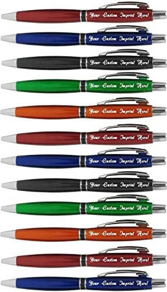 Custom Click Name 12 Personalized Pens -Smoothie - Click Action Ballpoint - Great Gift ...