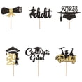 thumbnail image 1 of 12-Piece 2025 Glittering Diploma Cupcake Toppers - Personalized Graduation Cake Decorations for Celebration Parties with Academic Theme, 1 of 6