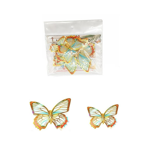 12-Piece 3D Butterfly Wall Stickers Removable Decals For Home Decor Bedroom Living Room Accents Self-Adhesive Paper Craft Design #iymZF