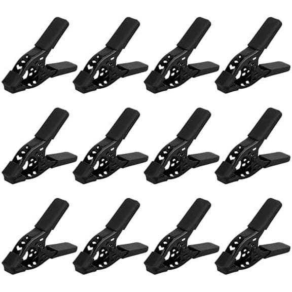 12-Piece 4 inch Heavy Duty Metal Spring Clamps: Spring Metal Clamps for Woodworking, 2.5"-inch Jaw Opening, Heavy Duty Clips for Pool Cover Backdrop Stand Clamp