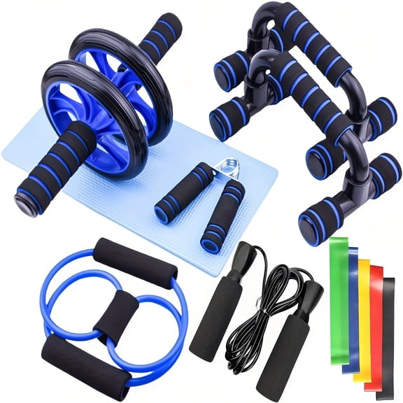 12-Piece Ab Wheel & Push-Up Rack Set – Multifunctional Core & Full-Body Training