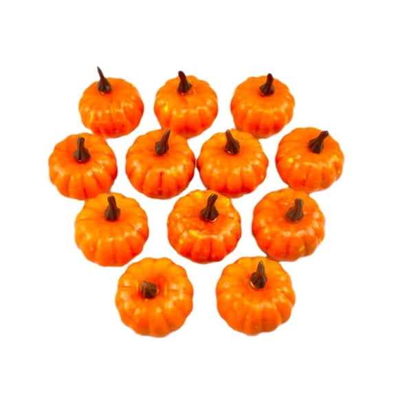 12 Piece Artificial Pumpkin Set for Autumn Harvest Thanksgiving Table Centerpiece Farmhouse Style Home Kitchen Decor