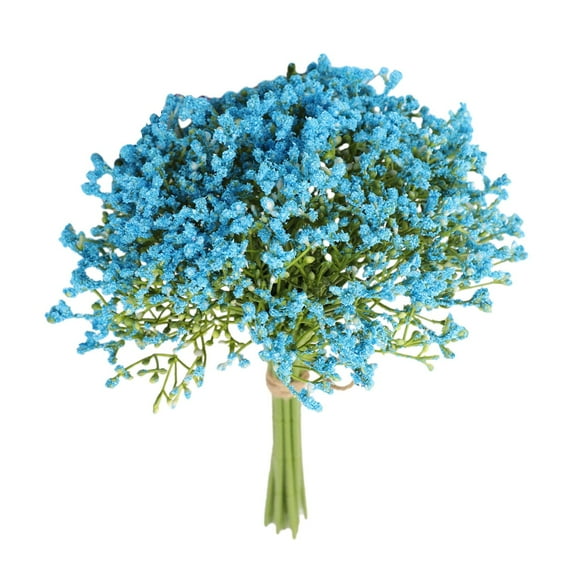 12-Piece BabyâS Breath Artificial Flower Bundle, Gypsophila Bouquet for Arrangements Or Crafts Blue