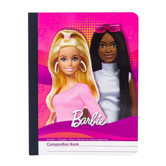 12 Piece Barbie College Ruled Composition Book - 80 Sheets, party favors, 12 Count
