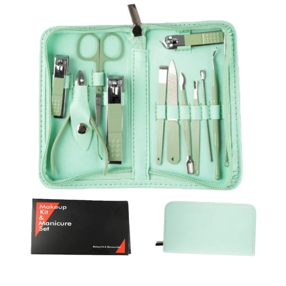 12-Piece Candy-Color Manicure Set – Nail Clippers, Scissors, Tweezers & Files – Travel-Size Home Grooming Kit