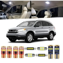 12 Piece Car Interior LED Lights Kit for Honda CR-V 2007 2008 2009 2010 2011 2012 Map Dome Trunk Vanity Mirror Light Bulb Install Tool