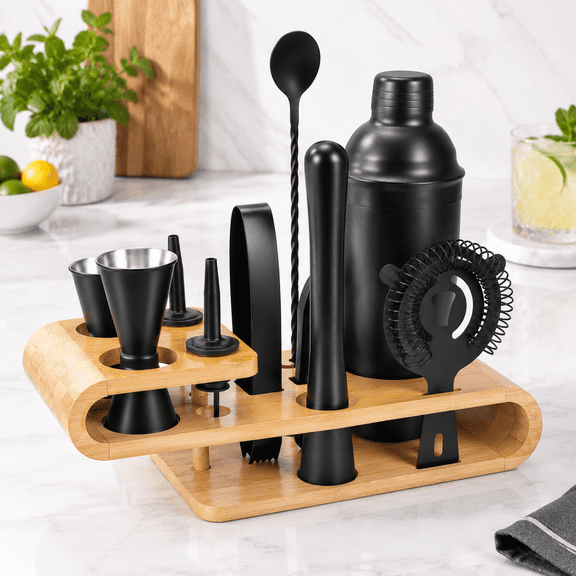 12-Piece Complete Bartender Kit Barware Set For Home Bar Cocktail Making