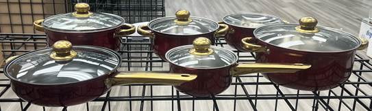 Premium 12-Piece High Quality Stainless Steel Cookware Set, Durable Pots and Pans with Lids – Red color Kitchen Cooking Set for Even Heat Distribution, Easy Cleaning, and Long-Lasting Performance