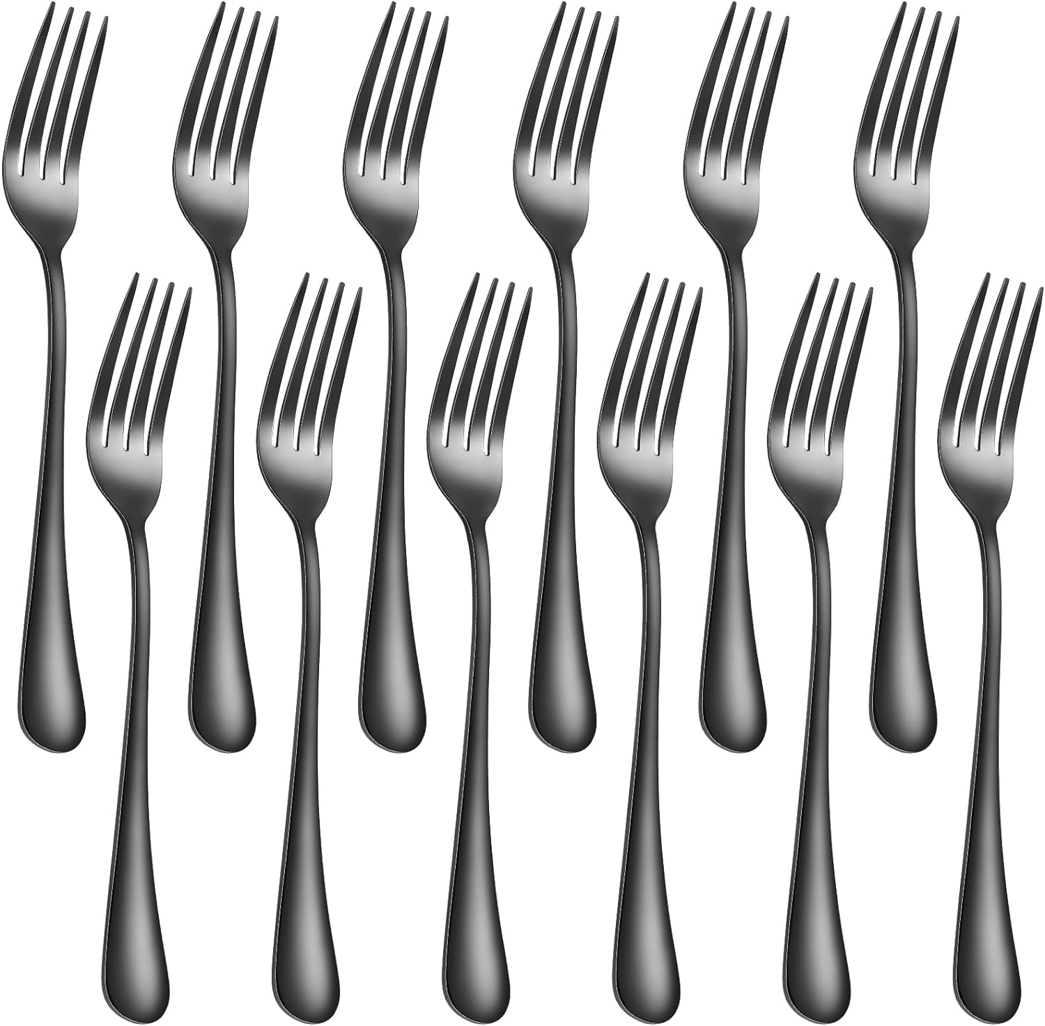 ITITT 12 Piece Dinner Forks, 8 Inch, Top Food Grade Extra-Fine Stainless Steel