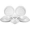 thumbnail image 1 of 12 Piece Dinnerware Set Service for 4 Person, Modern Porcelain Plates and Bowls Set Tableware, 1 of 6
