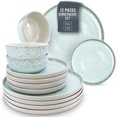 12 Piece Dinnerware Sets for 4 Modern Style Stoneware Dinnerware Set