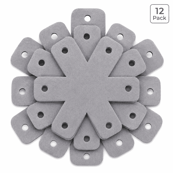 12-Piece Felt Pan Protectors, Cuttable Nonstick Cookware Separator Pads, Heat-Resistant Pot and Plate Packing Mats for Kitchen Storage, Cabinet Organization and Moving