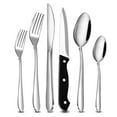 thumbnail image 1 of 30-Piece Flatware Set with Steak Knives, Service for 2 Stainless Steel Cutlery Finish Silverware Sets,Dishwasher Safe, 1 of 8