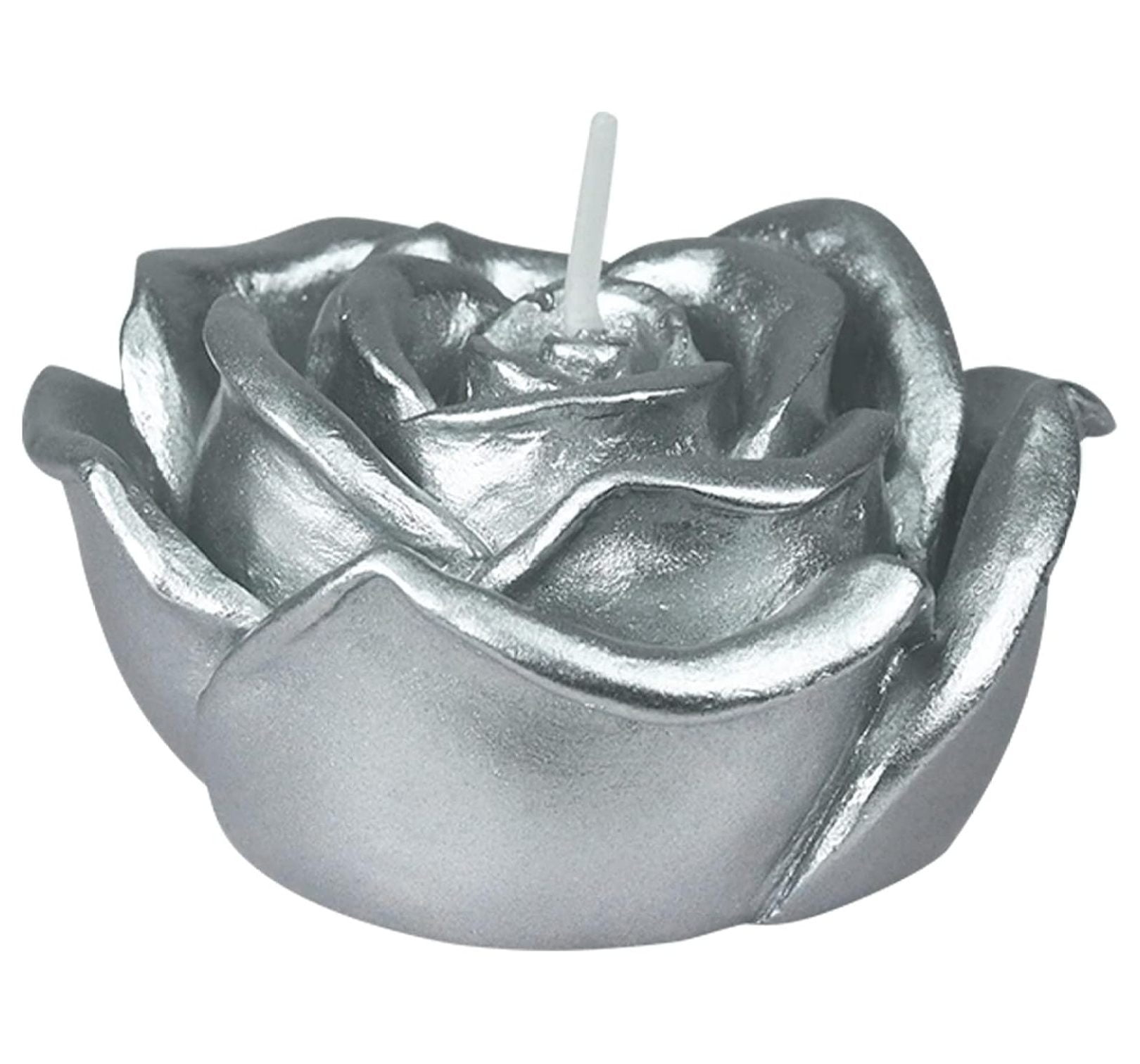 12-Piece Folding Candles, 3-Inch, Metallic Silver Rose - Walmart.com