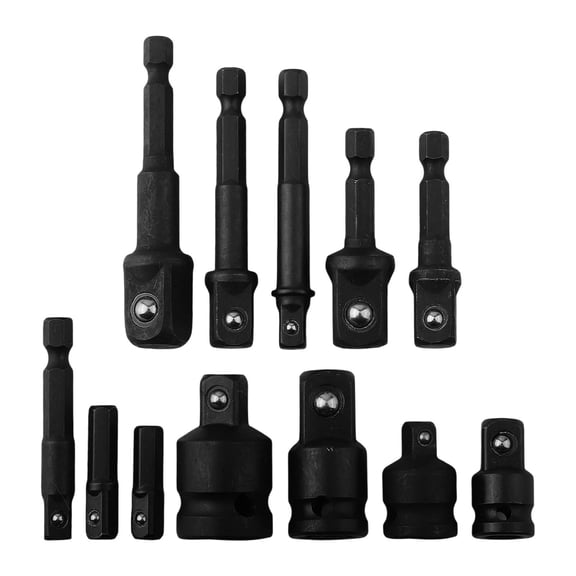 12 Piece For Impact Driver Socket Adapter Converter Set with Mixed Drive Sizes