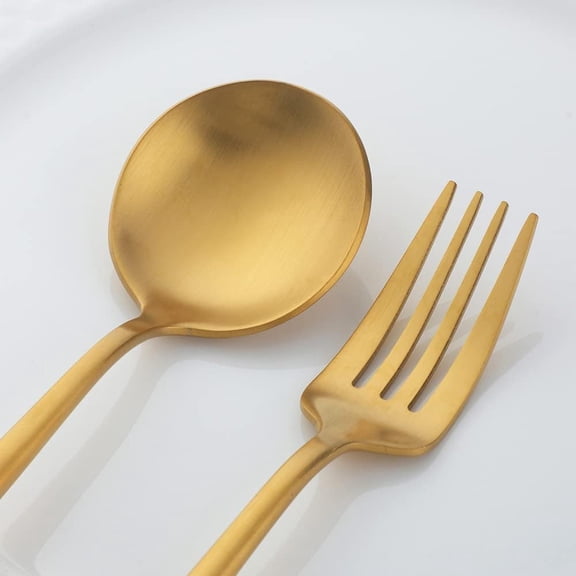 12-Piece Gold Dinner Fork Set, 8.6-Inch Stainless Steel Flatware