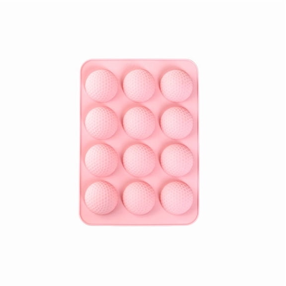 12-Piece Golf Ball Silicone Mold for Baking Cakes, Chocolates, and Puddings - Perfect for Baking Enthusiasts