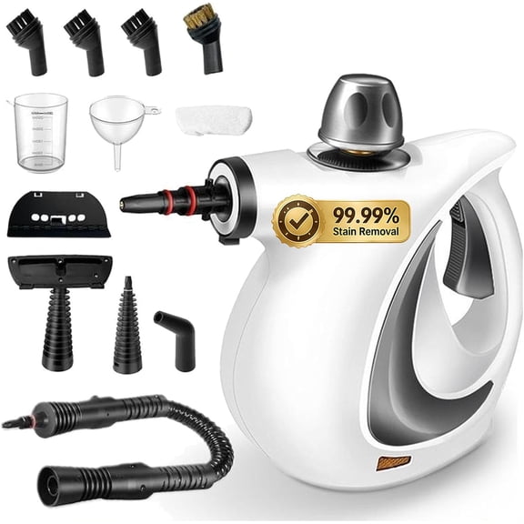 12-Piece Handheld High Pressure Steam Cleaner, Fast 15 Second Heat-Up Multi Surface Steamer For Home, Car Interior And Tile Deep Cleaning