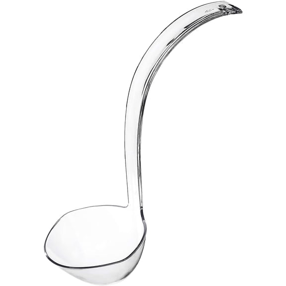 12 Piece Heavy Duty Clear Plastic Soup Punch Ladle Serving Utensil Catering Tool