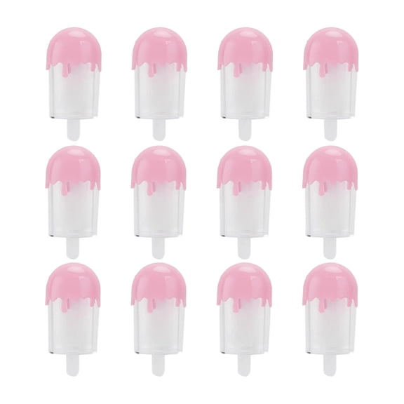 12-Piece Ice Cream Shaped Candy Box Set, Multi-Color Plastic Candy Containers for Weddings, Parties, and Gifts