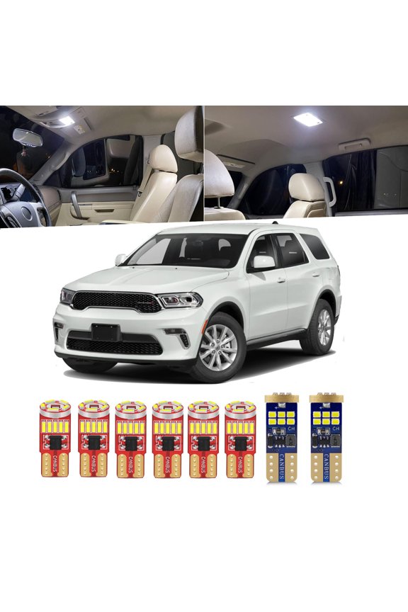 12 Piece Interior LED Lights Kit for Dodge Durango 2021-2026 Dome Map Trunk Glove Box Stepwell Light Bulb+Install Tool