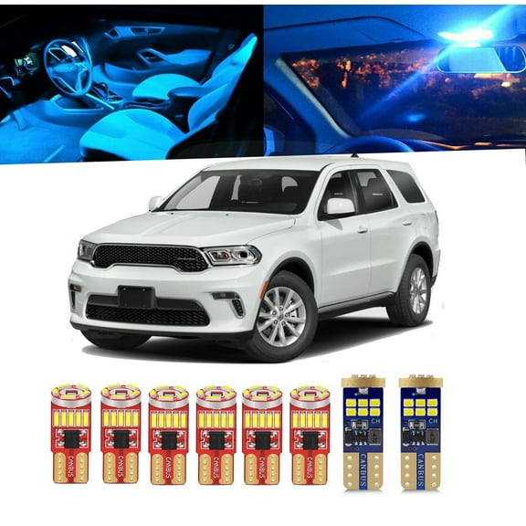 12 Piece Interior LED Lights Kit for Dodge Durango 2021-2026 Dome Map Trunk Glove Box Stepwell Light Bulb+Install Tool