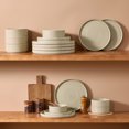 thumbnail image 1 of Famiware Galaxy Stoneware Dinnerware Sets, 12-Piece Dish Set, Honey, 1 of 3