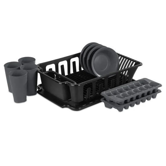 12 Piece Kitchen Set Plastic Adult, Black