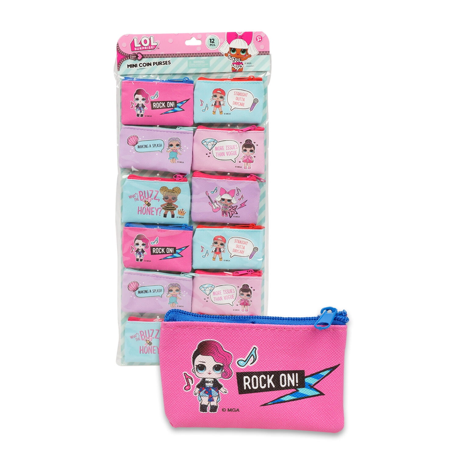 Small Coin Lol Surprise Coin Purse Licensed Products Mini Coin Purse,  12-Piece, Multicolor