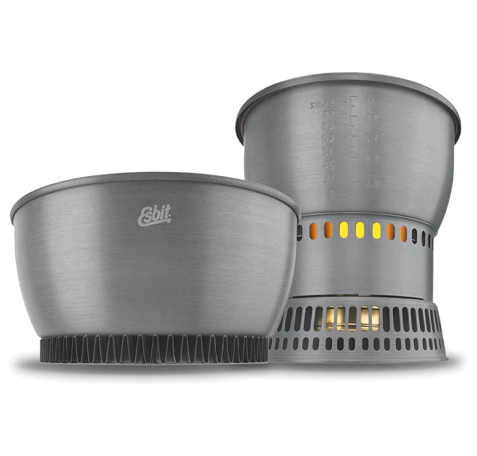 12Piece Lightweight Cook Set with Brass Alcohol Burner, 2 Aluminum