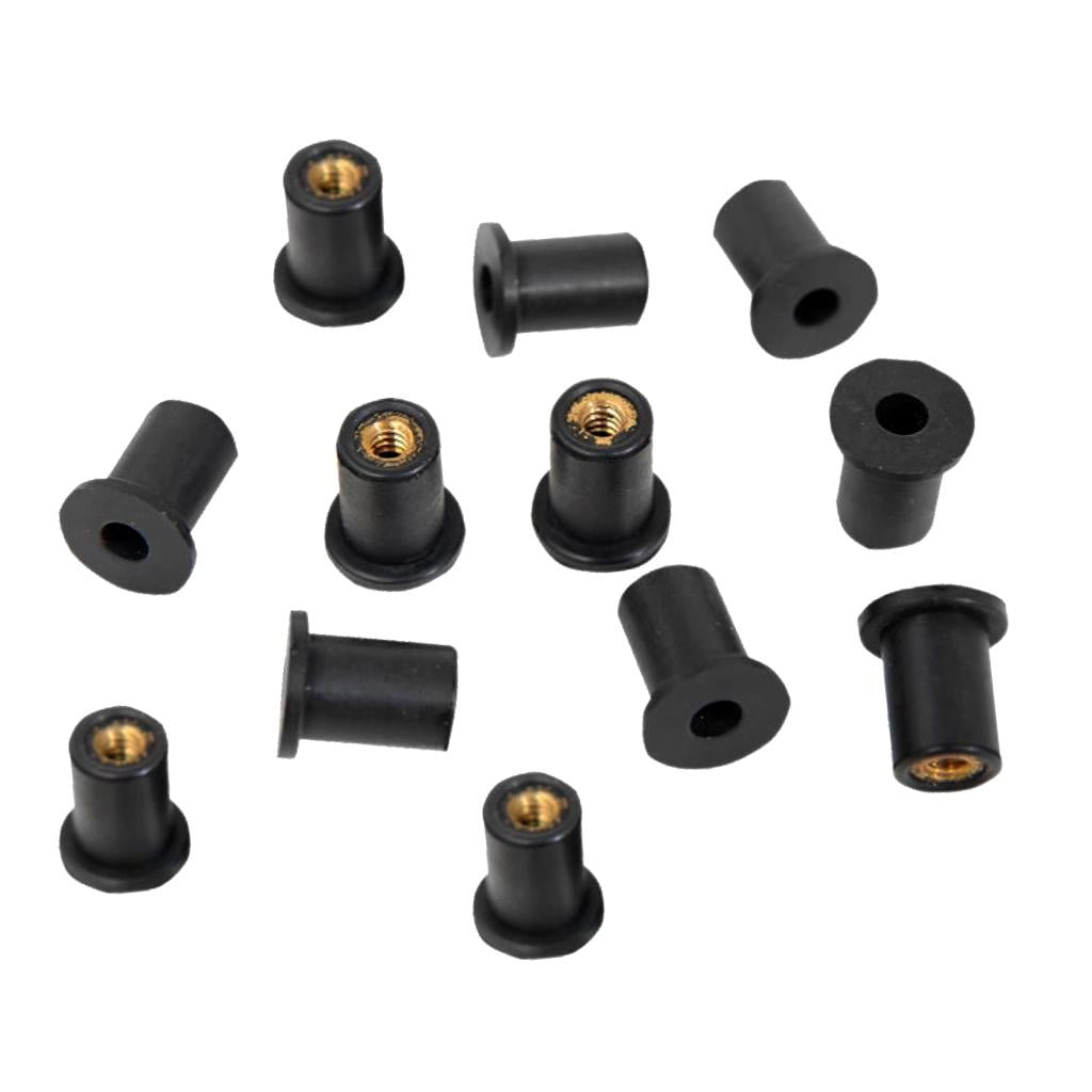 12 Piece M5 Metric Machine Screws Rubber  Fastener for Kayak Marine Boating