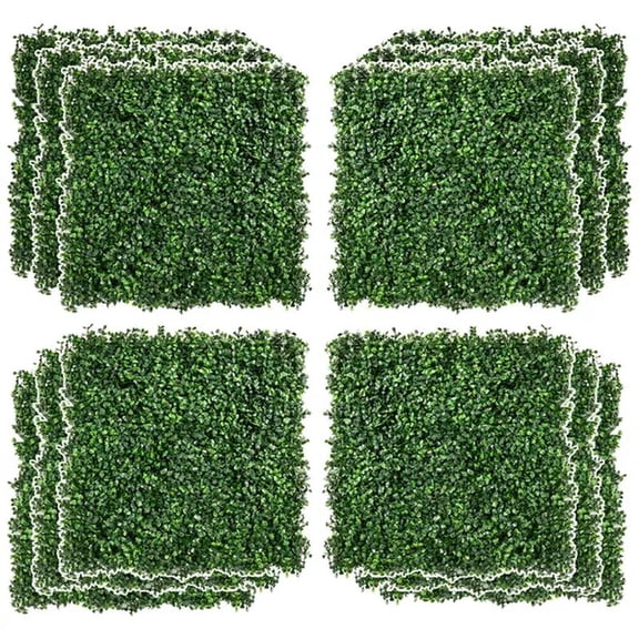 12-Piece Milan Artificial Grass, Water Drainage, & Soft Feel, Light Green