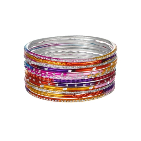 Wonder Nation Multicolored Bangle Bracelets, 12 Pieces, For Children Ages 4+ price history and forecast - Wonder Nation 006371-62A