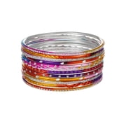 Wonder Nation Multicolored Bangle Bracelets, 12 Pieces, For Children Ages 4+