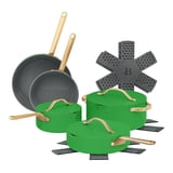 Beautiful, 12-Piece Cookware Set, EverGood Ceramic, Green - Walmart.com