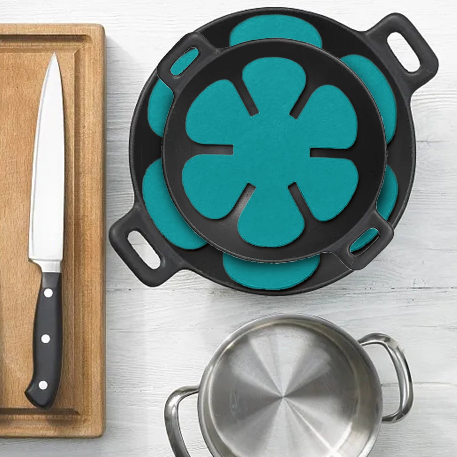 12 Piece Non Woven Pan Pad Stick Protective Heat Insulation For Pans