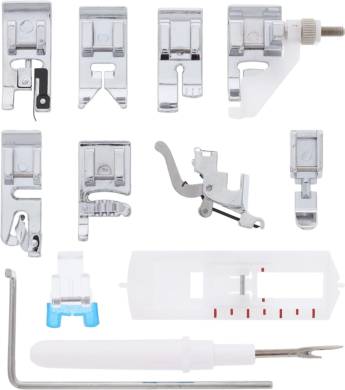 12 Piece Presser Feet Set Low Shank Snap On Sewing Machine Foot Set