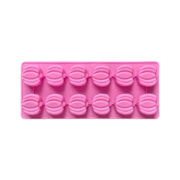 12-Piece Pumpkin-Shaped Silicone Molds for Halloween Treats, Chocolates, and Jellies