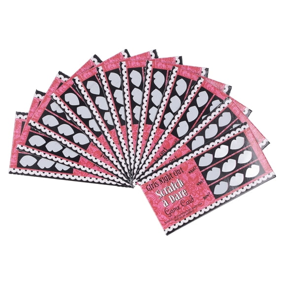 12-Piece Scratch Off Dare Truth Game Cards, Hilarious Adult Party Activities Game Card for Single Bachelorette Parody Gag Prop Game