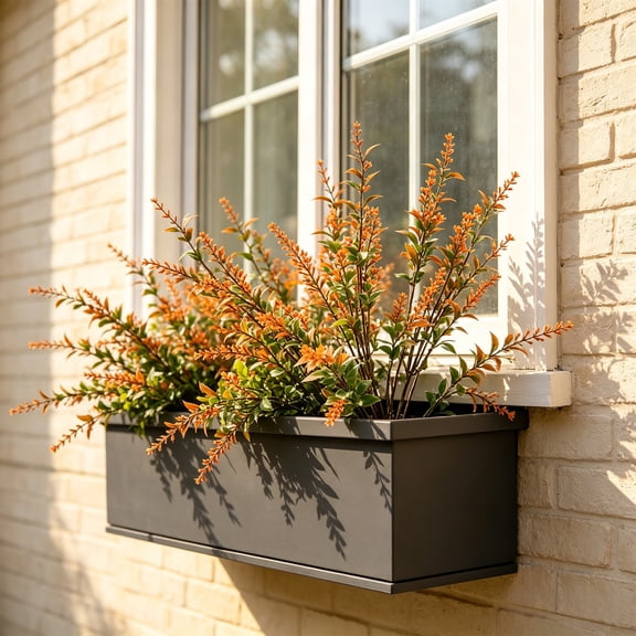 12-Piece Set Artificial Fall Shrubs Faux Outdoor Greenery Picks for Window Box Planter Home Decor