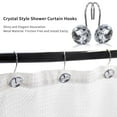 thumbnail image 1 of 12 Piece Set - Crystal Clear Acrylic Shower Curtain Hooks Rings Rustproof - Crystal Clear, 1 of 5