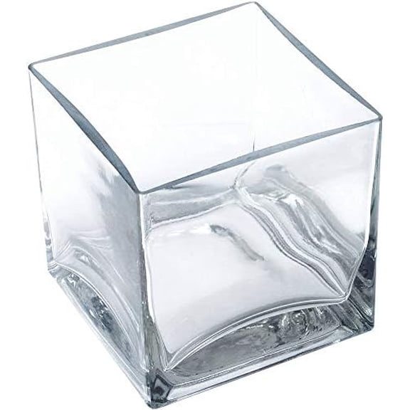 12 Piece Set Square Glass Vase 4" H x 4" W x 4" L Clear Cube Centerpiece Votive Candle-Holder$$Home Decor, Kitchen, & Other
