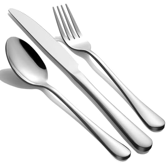 12-Piece Silverware Set for 4 - Stainless Steel Flatware Cutlery Set Service for 4, Mirror Polished Flatware Set Include Forks Spoons Knives for Home, Wedding, Restaurant, Dishwasher Safe