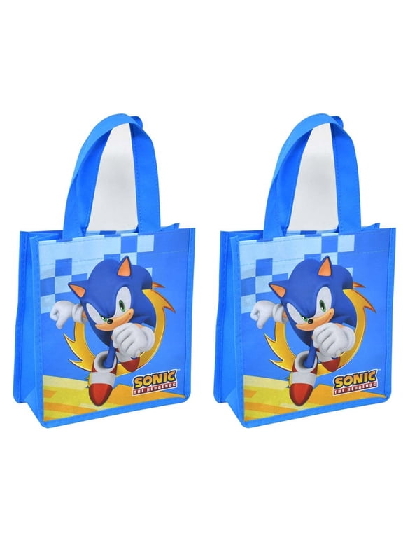 12 Piece Sonic Small Eco Friendly Non-Woven Tote Bag with Shiny Printing