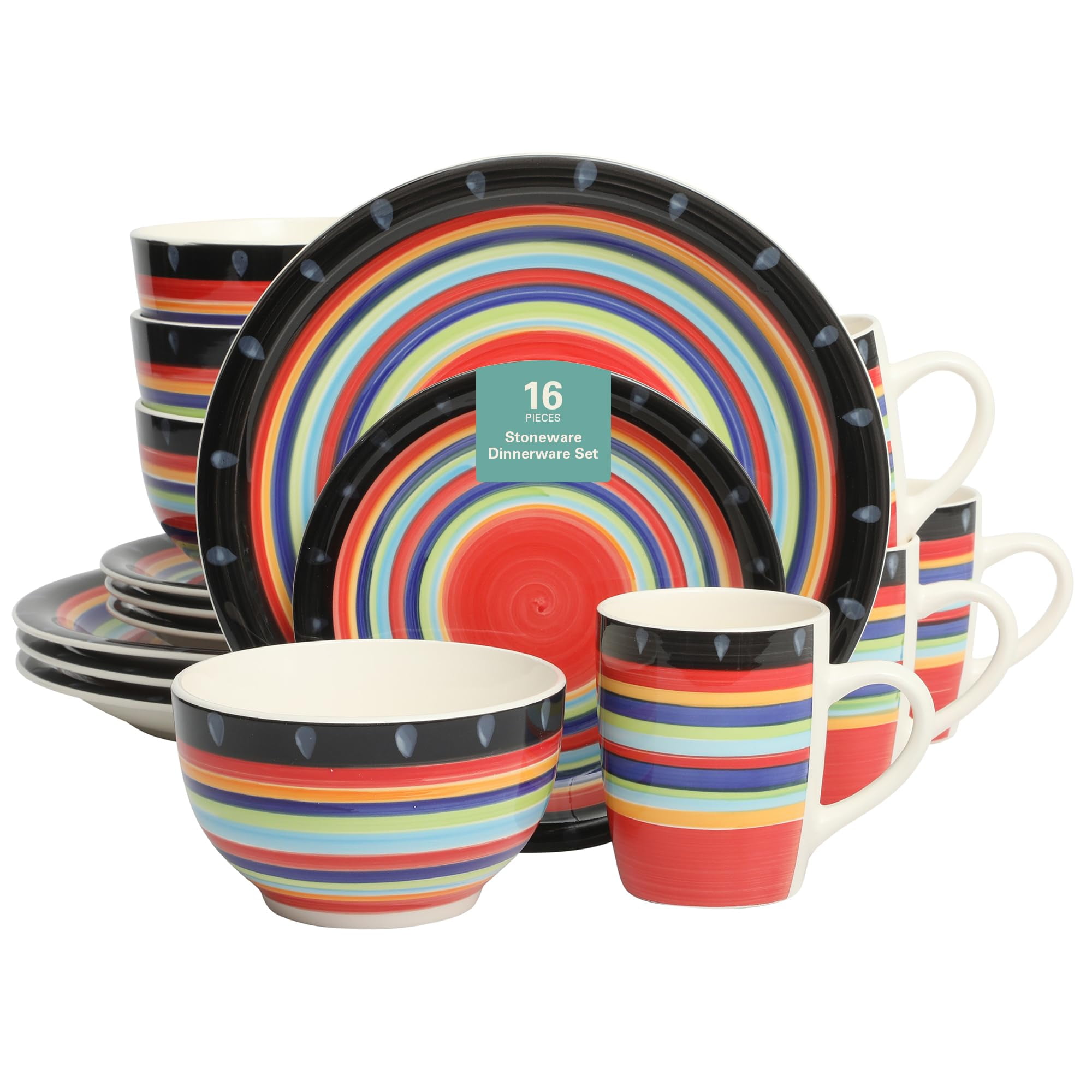 12-Piece Stoneware Dinnerware Set for 4, Cream Round Plates and Bowls, Modern Matte Finish, Microwave and Dishwasher Safe