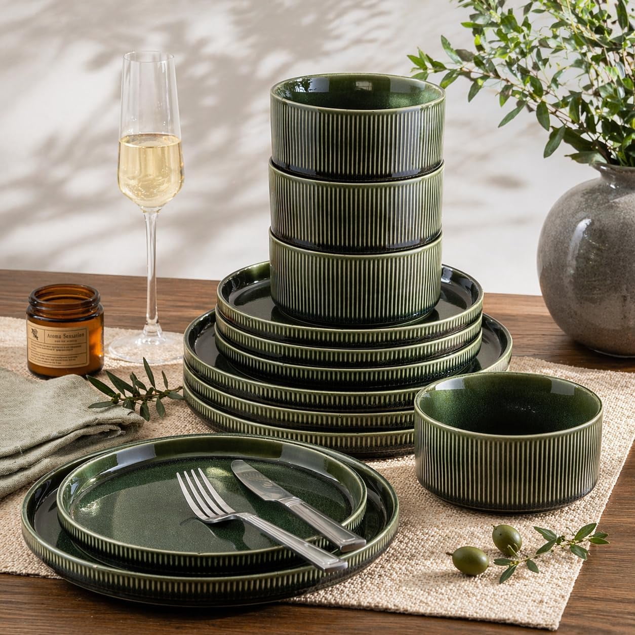  SHAGREEN JADE プレート 2枚セット Jade Dishes Stoneware and Ceramic Sets
