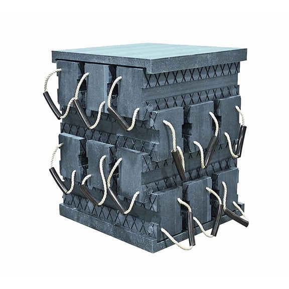12 Piece Super Stacker Cribbing Block /W 2 Base Plate Set